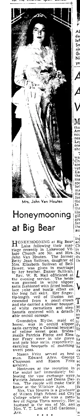 Marriage Newspaper clipping from Nov 27, 1949 5770463