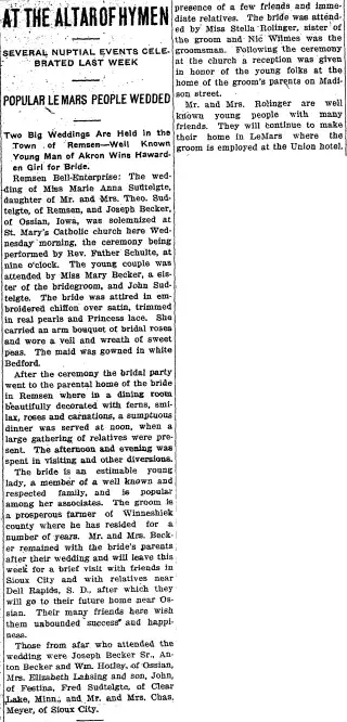 other Newspaper clipping from Nov 25, 1913 5770739