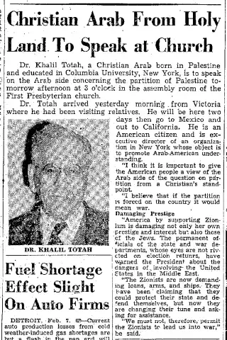 Political Newspaper clipping from Feb 8, 1948 5770757