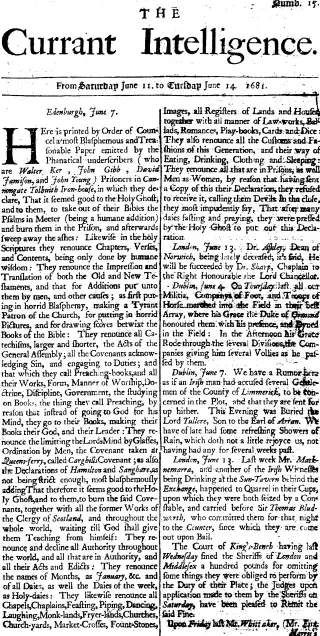 other Newspaper clipping from Jun 11, 1681 5771694