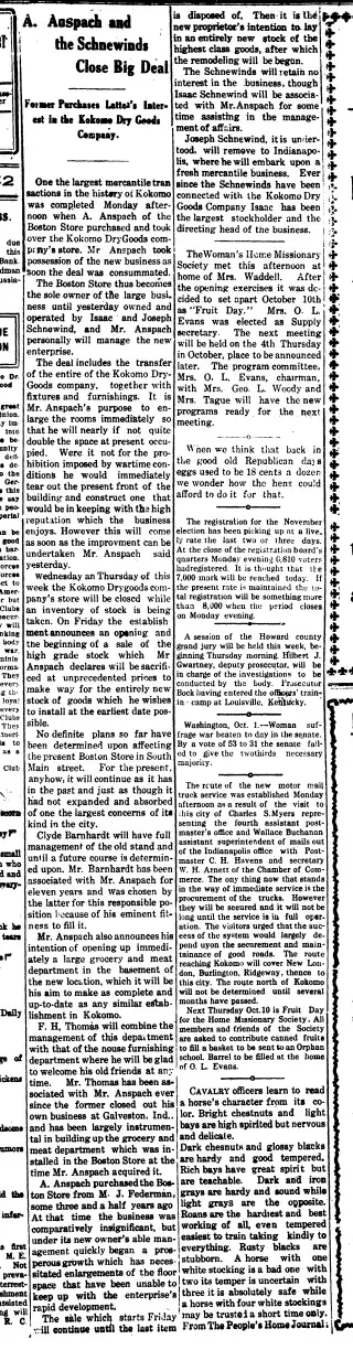 other Newspaper clipping from Oct 3, 1918 5771975