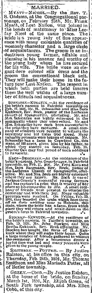 other Newspaper clipping from Mar 5, 1891 5772321