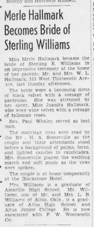 Marriage Newspaper clipping from Jan 16, 1938 5772610