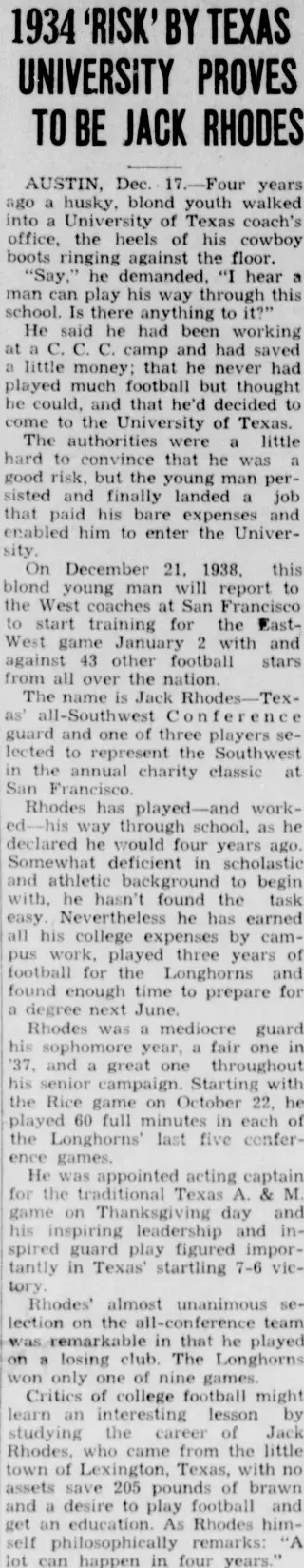 other Newspaper clipping from Dec 18, 1938 5772621