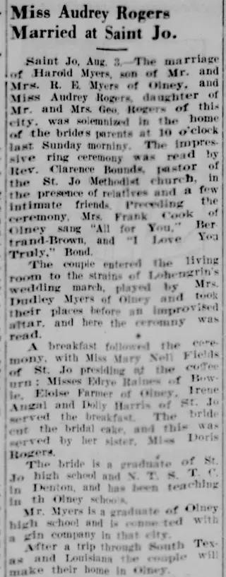 other Newspaper clipping from Aug 3, 1933 5772877