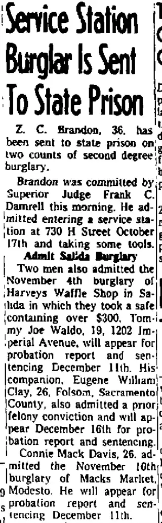Crime Newspaper clipping from Nov 21, 1958 5773071