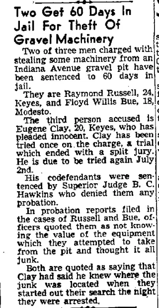 Crime Newspaper clipping from May 13, 1953 5773160