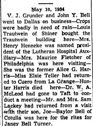 other Newspaper clipping from May 10, 1954 5773290