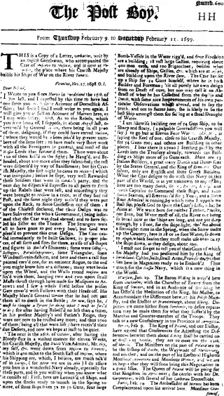 other Newspaper clipping from Feb 9, 1699 5774148