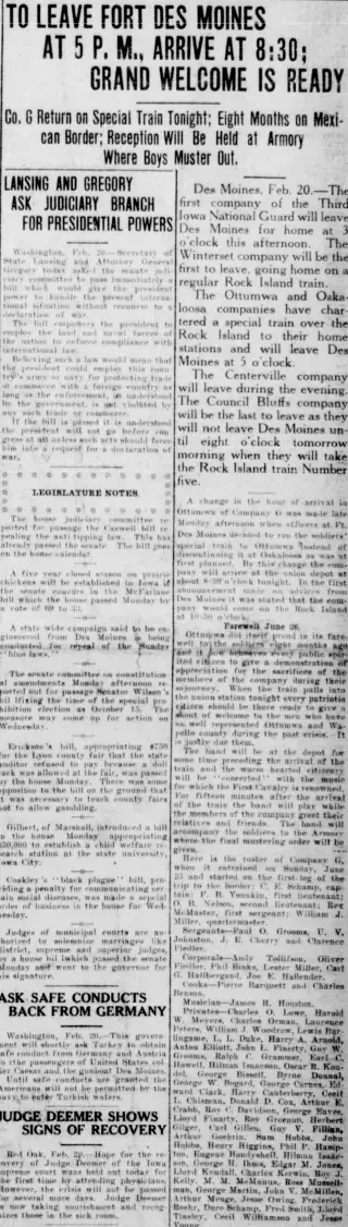 other Newspaper clipping from Feb 20, 1917 5775113
