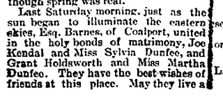 Marriage Newspaper clipping from Apr 9, 1897 5775531