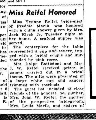 Marriage Newspaper clipping from Jul 13, 1950 5775641