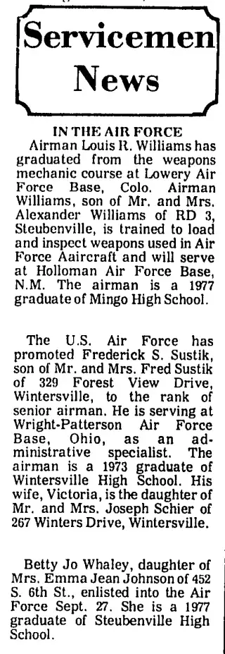 Military Newspaper clipping from Nov 2, 1977 5775795