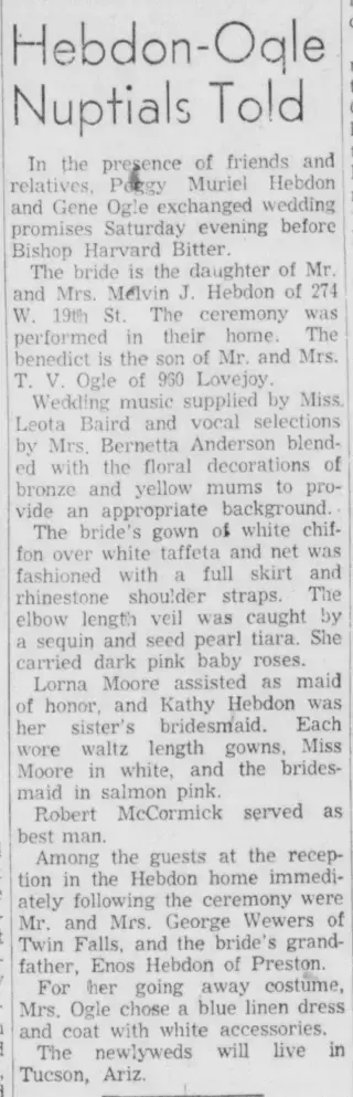 Marriage Newspaper clipping from Sep 19, 1957 5776189