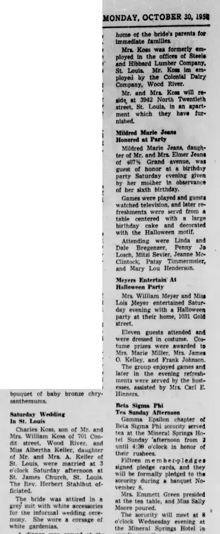 other Newspaper clipping from Oct 30, 1950 5776392