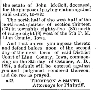 other Newspaper clipping from Aug 22, 1894 5776647