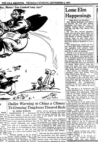 other Newspaper clipping from Sep 3, 1953 5776995