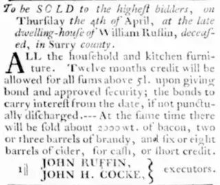 other Newspaper clipping from Mar 29, 1776 5777240