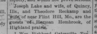 other Newspaper clipping from Nov 6, 1885 5777785