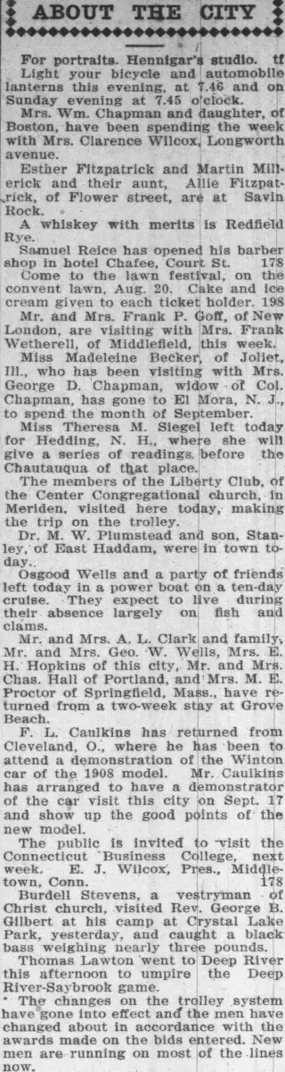 other Newspaper clipping from Aug 17, 1907 5778244