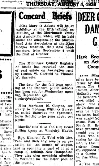 other Newspaper clipping from Aug 4, 1938 5778265