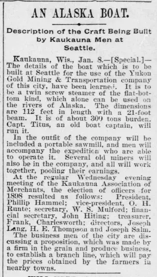 other Newspaper clipping from Jan 12, 1898 5779152