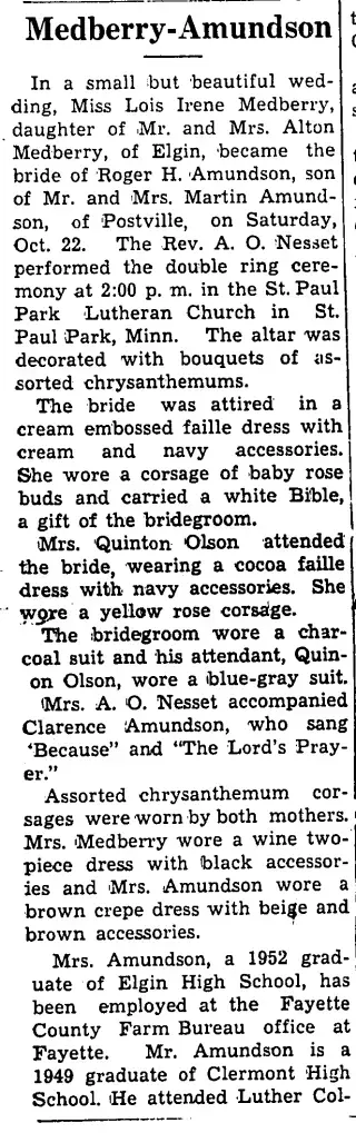 Marriage Newspaper clipping from Oct 27, 1955 5779211