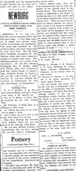 other Newspaper clipping from Aug 19, 1915 5779652