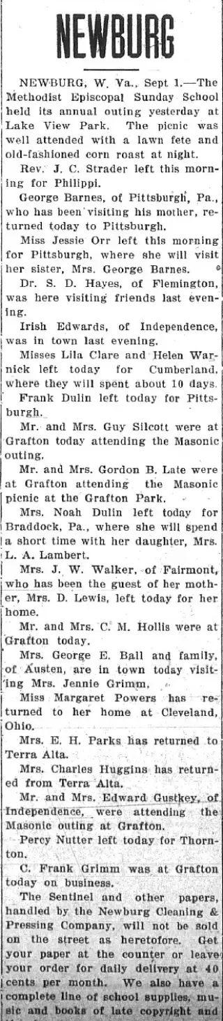other Newspaper clipping from Sep 1, 1915 5779655