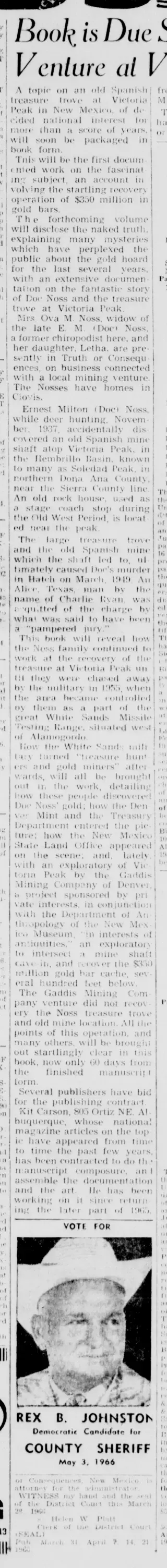 other Newspaper clipping from Mar 31, 1966 5779828