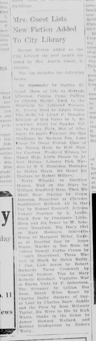 other Newspaper clipping from Nov 20, 1942 5779883
