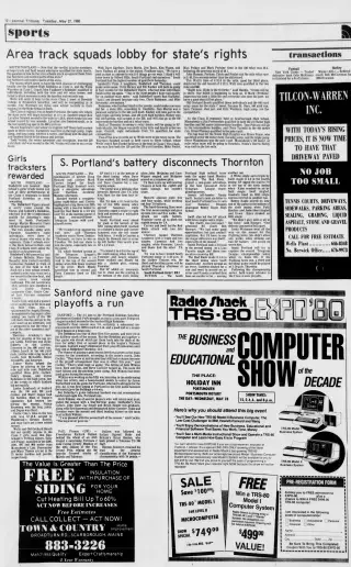 other Newspaper clipping from May 27, 1980 5780131