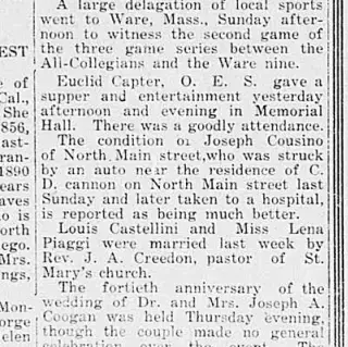 Marriage Newspaper clipping from Oct 5, 1922 5780480
