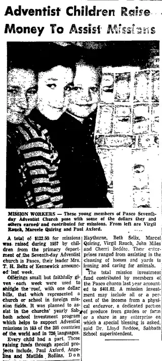 Religion Newspaper clipping from Jan 17, 1958 5780782