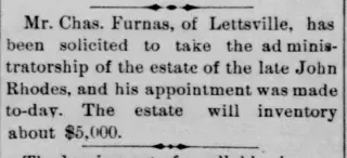 other Newspaper clipping from Mar 9, 1885 5780853