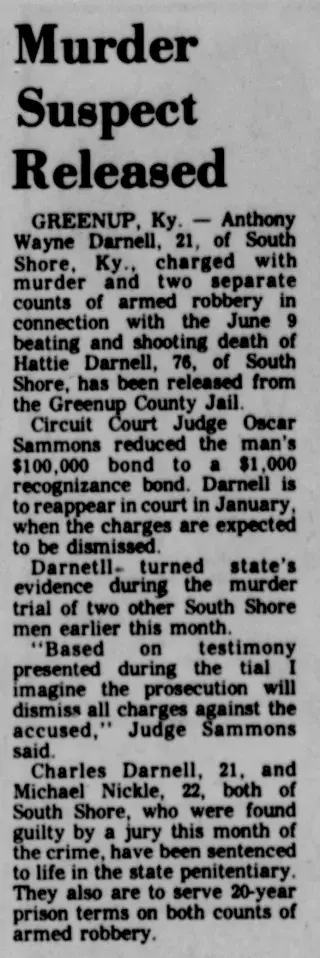 Murders Newspaper clipping from Oct 18, 1976 5780959