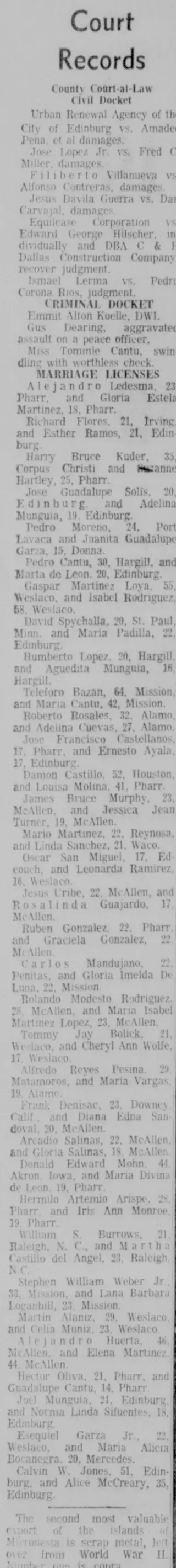 Marriage Newspaper clipping from Nov 6, 1968 5781957