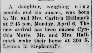Birth Newspaper clipping from Apr 10, 1959 5782047