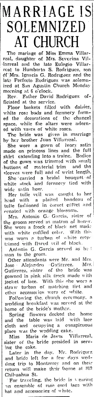 Marriage Newspaper clipping from May 11, 1936 5782082