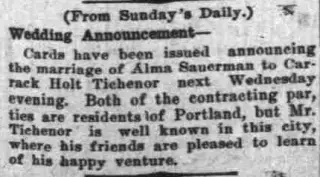 Marriage Newspaper clipping from Jun 14, 1904 5782324