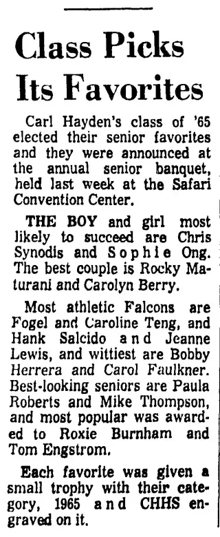 other Newspaper clipping from May 29, 1965 5783039