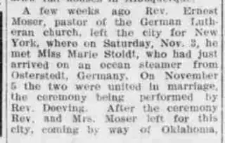 Marriage Newspaper clipping from Nov 15, 1906 5783733