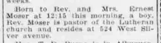 Birth Newspaper clipping from Jan 3, 1908 5783742