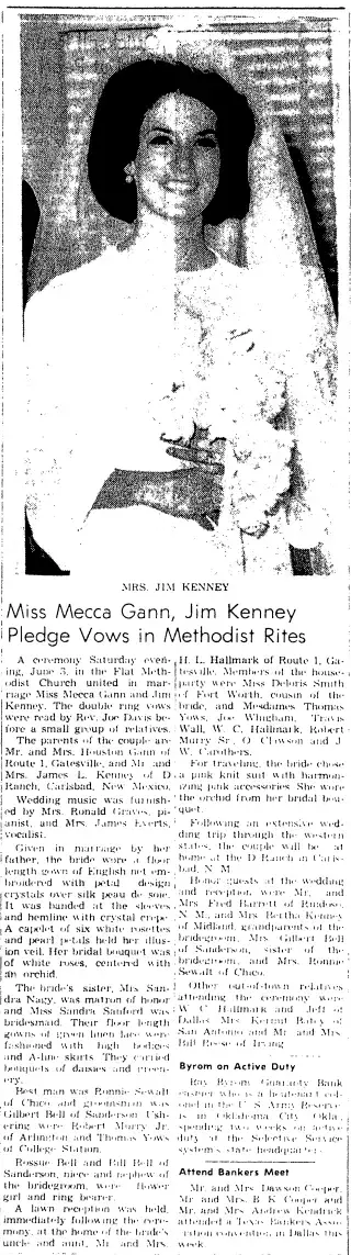 Marriage Newspaper clipping from Jun 9, 1967 5784010