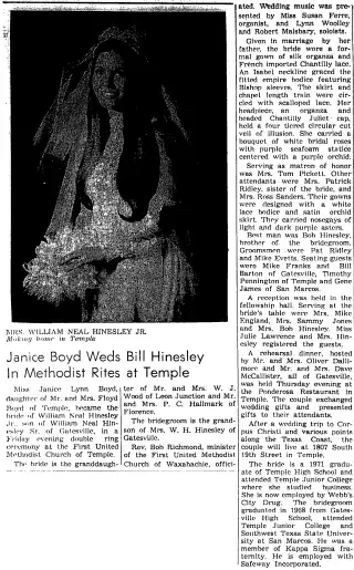 Marriage Newspaper clipping from Aug 24, 1972 5784076