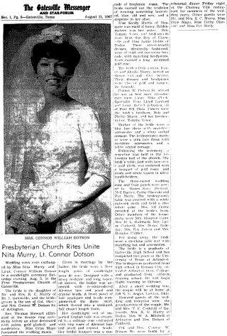 Marriage Newspaper clipping from Aug 11, 1967 5784459