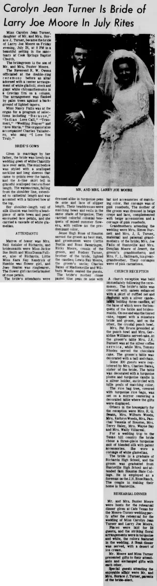 Marriage Newspaper clipping from Aug 22, 1968 5784488