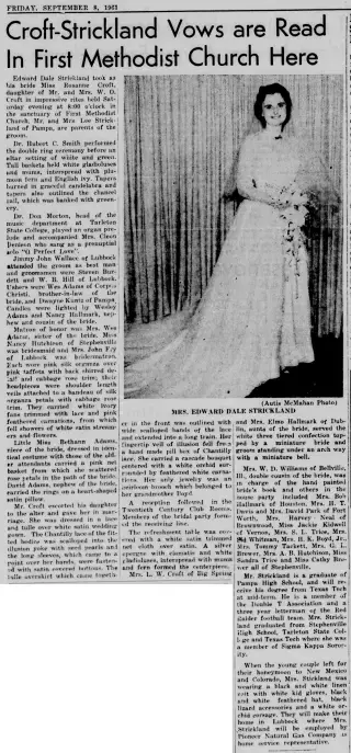 Marriage Newspaper clipping from Sep 8, 1961 5784573