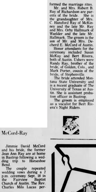 Marriage Newspaper clipping from Sep 26, 1976 5784636