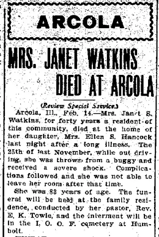 Obituary Newspaper clipping from Feb 14, 1908 5785389